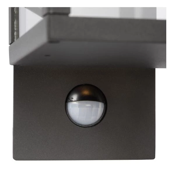 Lucide CLAIRETTE - Applique murale Intérieur/Extérieur - LED - 1x13W 3000K - IP54- Détecteur De Mouvement & Jour/Nuit (désactivable) - Anthracite - détail 2